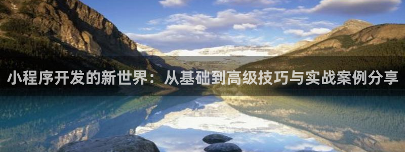 沐鸣娱乐2黑客户吗：小程序开发的新世界：从基础到高级技巧与实战案例分享