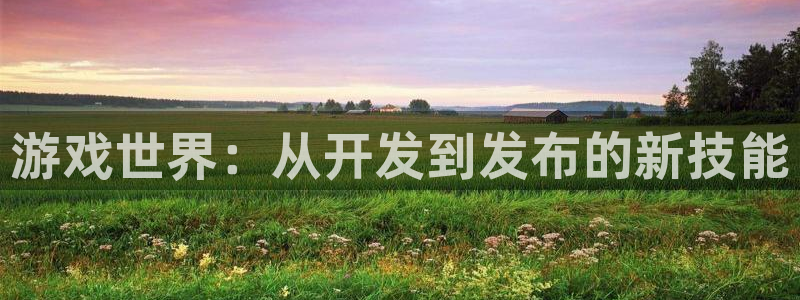 沐鸣2app下载：游戏世界：从开发到发布的新技能